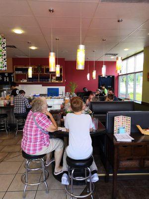 More counter seating and some tables