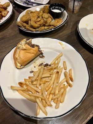 Philly Cheesesteak Fried Pickles