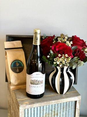 We have a wonderful selection of boutique wines & champagne to deliver with your flower gift.