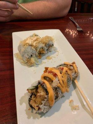 Rockin roll (white) Spider Roll (orange)