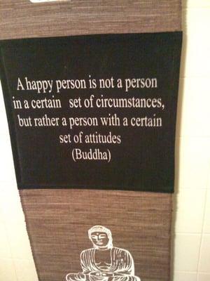 Hanging in the bathroom.  Love it!