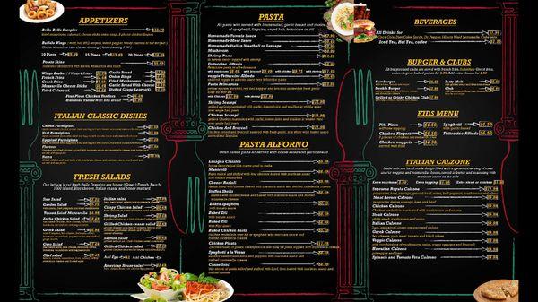 Our menu