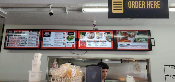 Menu board