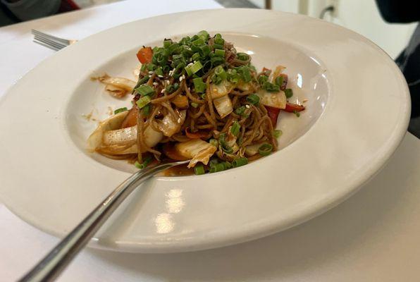 Garlic soba noodles