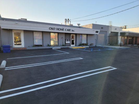 Parking lot with ADA accessibility