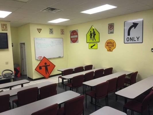 Road signs, car parts and complex diagrams. Things you see only at SafeGuard Driving School.