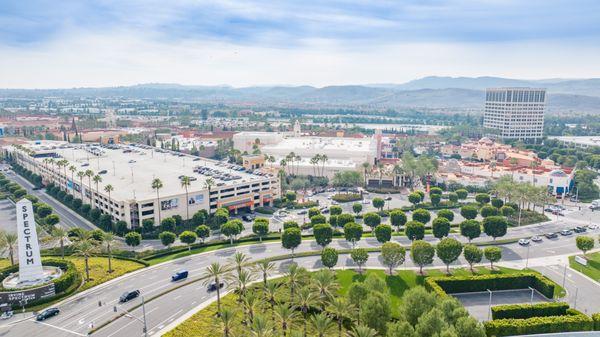 Drone shot of Irvine Spectrum