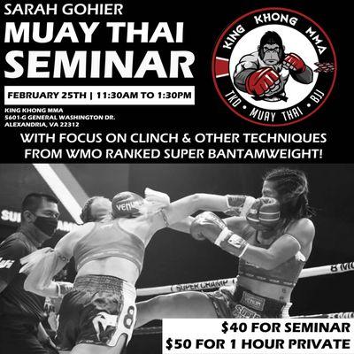 Sarah Gohier's Muay Thai Seminar