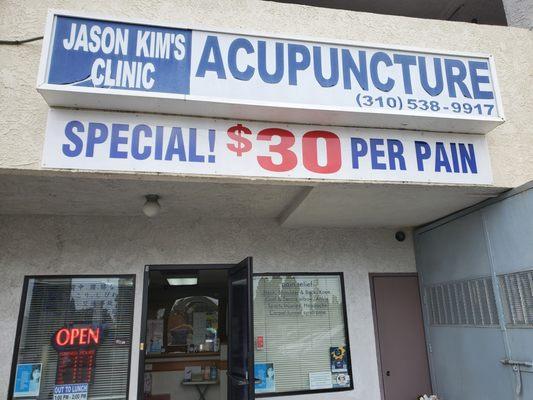 $30 per treating area or pain