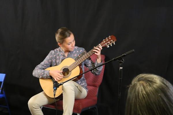 Almudena Diaz, performing a work from the second volume of her Suzuki Guitar studies. So much talent!