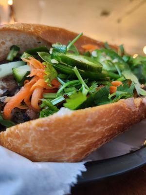 Combo bahn mi with pork and chicken