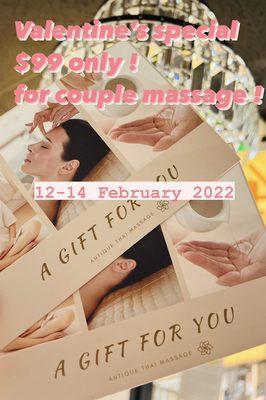 Valentine's day special $99 couple massage!!