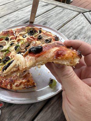 The Whole Shebang pizza - Airy, crispy crunch