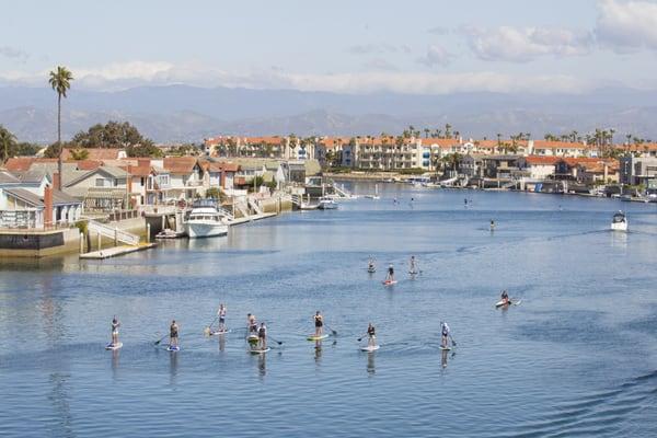 Paddling through the Channel Islands Harbor