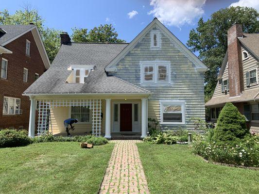 Prep and Start of First Coat on Cleveland Heights Exterior