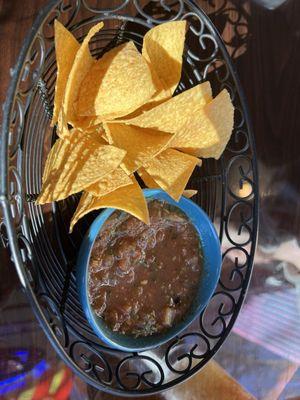 Chips and homemade salsa