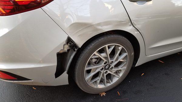 2020 Elantra damage pre-Nova repair