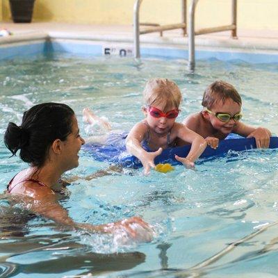 We offer Baby & Me, Preschool Aquatics, and Group Level swim lessons for 3 year olds and up!