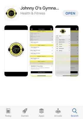 Download the app to book group training classes.