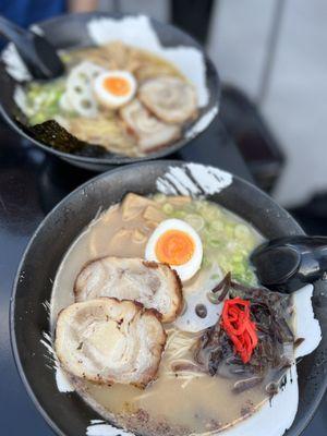 Tonkotsu (front) and Shio (back)