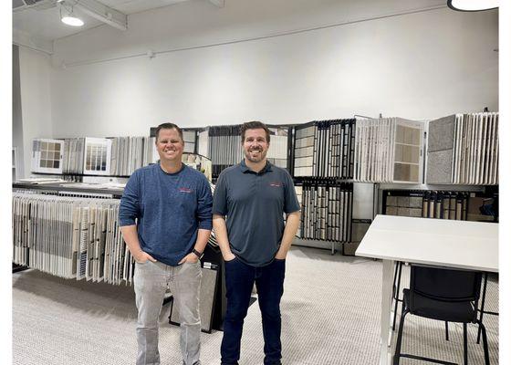 Our co-owners, Eric and Sean, look forward to welcoming you to our new showroom. They're always available to help!