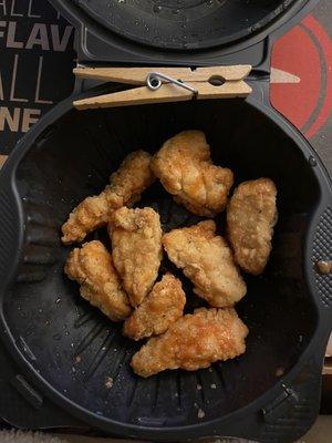 Boneless breaded chicken wings