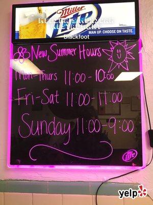 Summer Hours