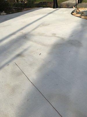 Oil stains on new driveway