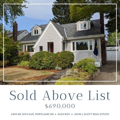 SOLD! - Super charming Cape Cod home in NE Portland