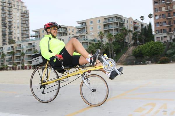 Riding my recumbent