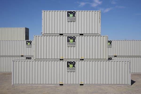 High security storage containers with doors on one end or doors on both ends.