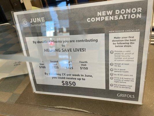 June new donor $$