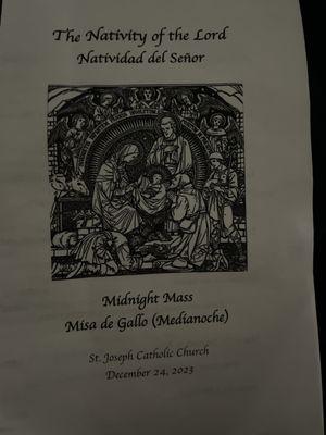 Midnight mass pamphlet