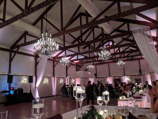 dining/dancing room setup. beautiful!