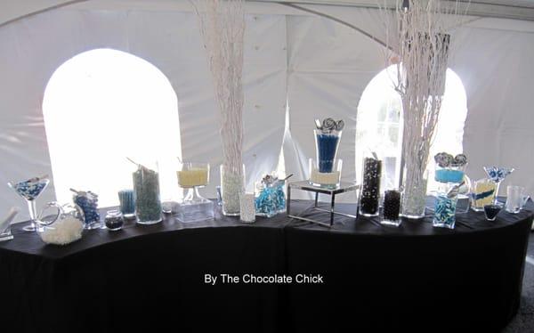 Ground Breaking of One Loudoun deserved a sweet surprise with a black, blue and white candy station to match the logo