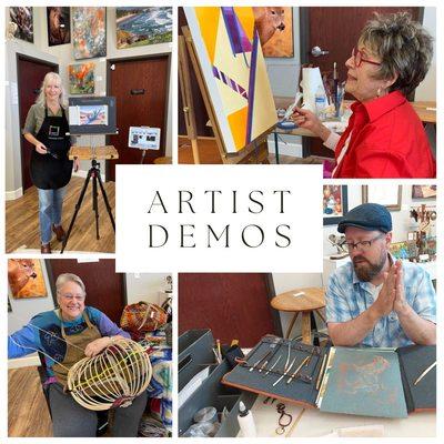 Artist Demonstrations at the Gallery 2x per month!