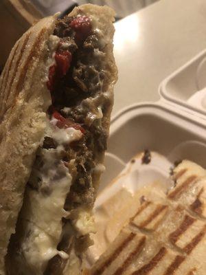 Large cheesesteak panini $12.69