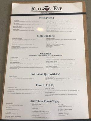 Menu. You're welcome since it's no where online!