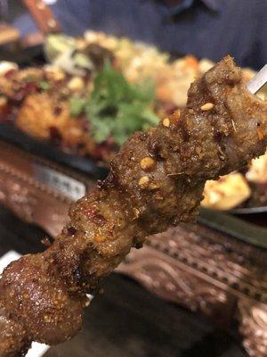 Lamb skewers are pretty good.