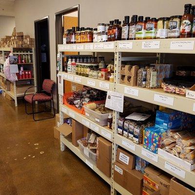 more shelves in the back room