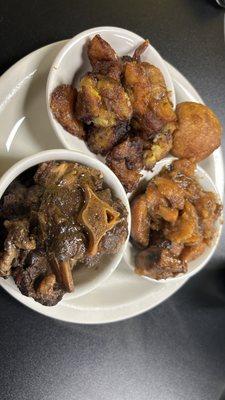 Ox Tail, Plantains and yams