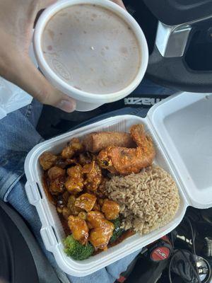 2. Spicy Orange Chicken Combo Platter