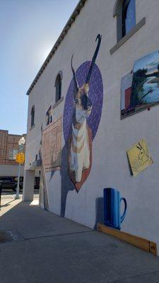 Pronghorn mural by local Artist Dan Toro, on the North wall of Works of Wyoming's builoding at 300 S 2nd St in Historic Downtown Laramie, WY