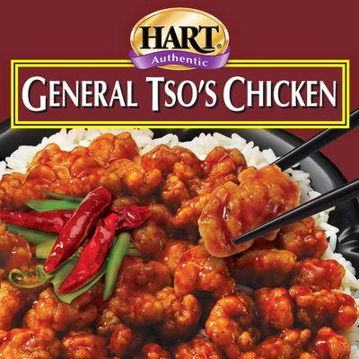 Delectable Battered Chicken Pieces with sweet and spicy General Tso's Sauce.