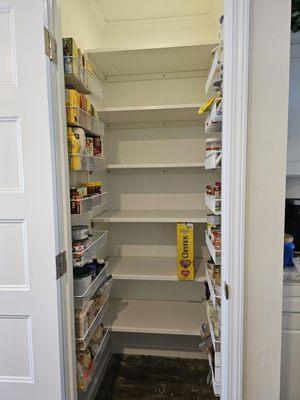 Custom pantry shelves