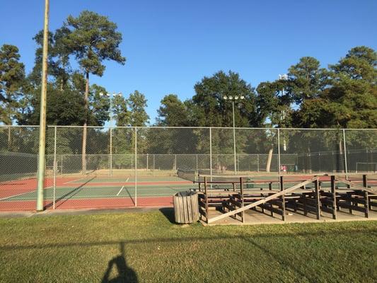 Six tennis courts well maintained.