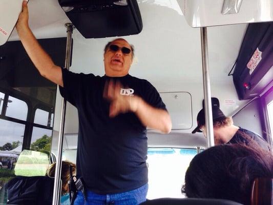 On the shuttle bus Open House tour 5/9/15