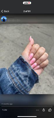 The nails that i asked for (from another Yelper who went to the same salon)