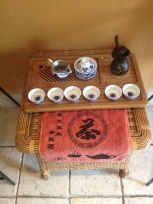 traditional tea service.