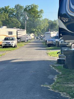 Roads go through the park left you little room to get through especially if you were pulling a trailer or driving a large class A